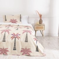 Mashini - Quilt Cordoba Estampada 1.5 P Palmeras