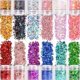 thumbnail image 3 of suxuMhao Brillo de Uñas para Principiantes, Brillo de Arte de Uñas, Materiales de Uñas, Arte de Uñas para Fiestas, Brillo de Uñas para Bricolaje, Rojo, Tamaños Mixtos, Decoración de 5 Piezas,, 3 of 4