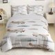 thumbnail image 1 of Vintage Airplane And Cloud Print Bedding Includes One Duvet Cover And Two Pillowcases Without Filling for Bedroom Hotel Guesthouse And Dormitory Use 1 Duvet Cov, 1 of 1