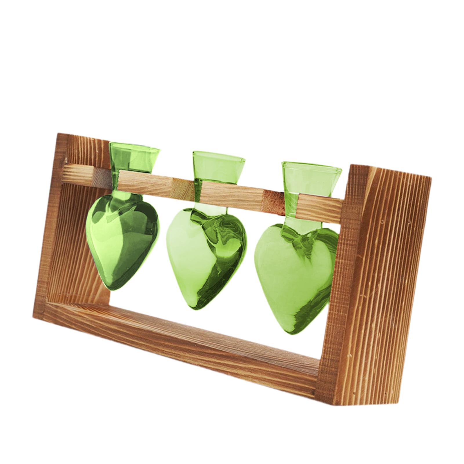 Magideal - Jarrón De Flores Hidropónicos Planta Maceta Decoración Del Hogar Exhibición Simple Flores De Frasco De Propagación Jarrón De Vidrio Para Sala De Estar Verde