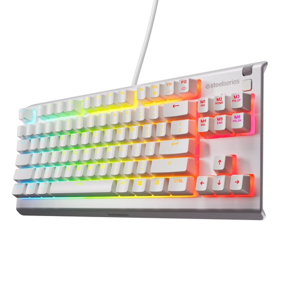 Teclado Gaming SteelSeries Apex 3 TKL blanco RGB impermeable