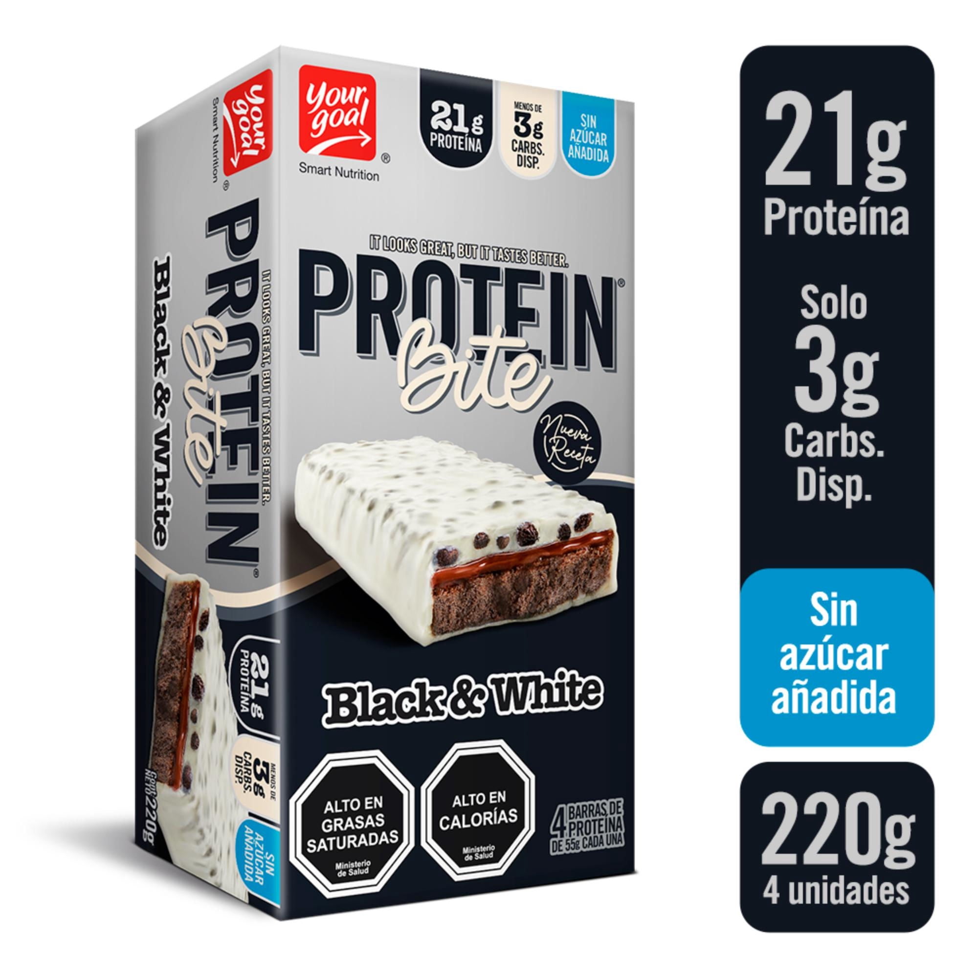 Barra De Proteína Bite Black & White 4 Un 220 g Your Goal