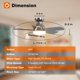 thumbnail image 3 of Ventilador de techo Addlon 81 cm con luces y control remoto, 3 of 8