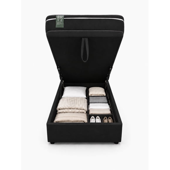Base Baúl 1 Plazas Onyx + Colchón Mery Desing – Sistema Hidráulico Premium