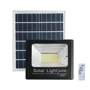 Genérico - Foco Solar Exterior 200W + Panel Solar Y Control Remoto