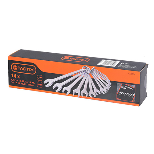 Tactix - Juego De Llaves Punta Corona Metrica 14 Piezas