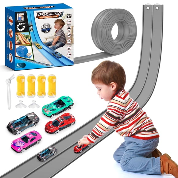 Pista De Carreras Flexible De 15 Pies Con Ventosas Para Niños De 3+