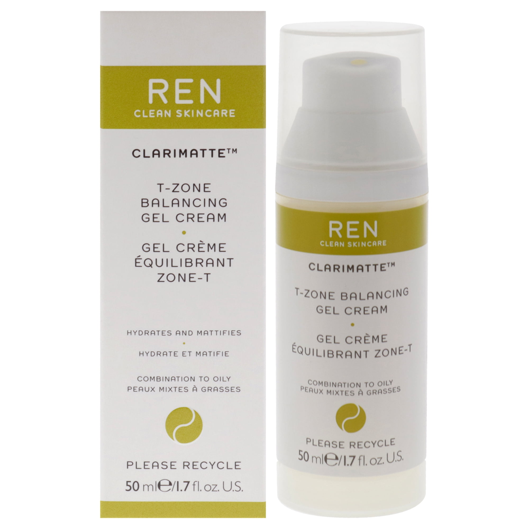 Ren - Crema En Gel Equilibrante Clarimatte T-zone - Piel Mixta A Grasa De Para Unisex - Crema