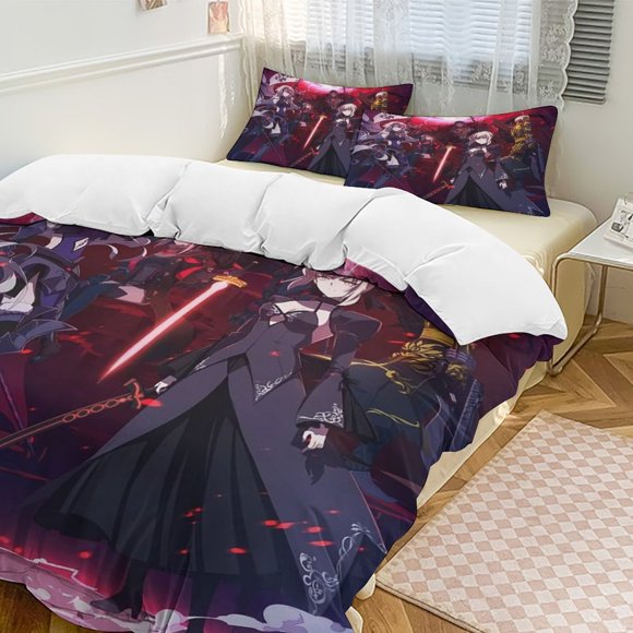 Fate Stay Night Anime Home Bed 3-piece Set Classic Japanese Anime Polyester Wash Student Dormitory Set
