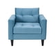 thumbnail image 1 of Sofa Retro 1 Cuerpo Felpa Azul Petroleo, 1 of 6