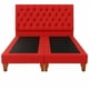 thumbnail image 1 of Cama 2 Plazas Modelo Capitoné  Rojo Italiano, 1 of 4