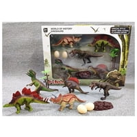 Total Click - Juguete Con Se 9 Figuras De Dinosaurios Huevos Y Palmera