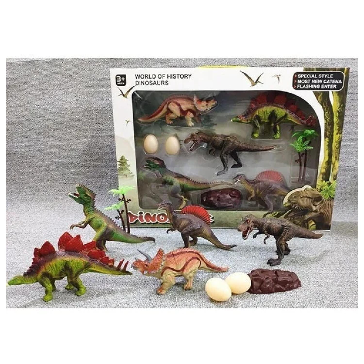 Total Upgrate - Juguete Con Se 9 Figuras De Dinosaurios Huevos Y Palmera