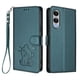 thumbnail image 1 of Funda de Gato tipo Libro para Samsung Galaxy S25 Edge, Verde Oscuro, 1 of 6