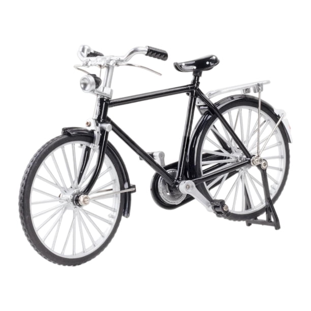 1 Pieza 1:10 Bicicleta Modelo Dedo Bicicleta Aleación Decoración Retro Miniatura Bicicleta en Juguete Bicicleta Modelo Decoración para Oficin Negro