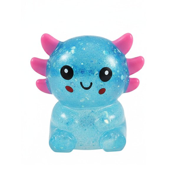 CUCURLE Pelota Antiestrés Brillante de Axolote Azul
