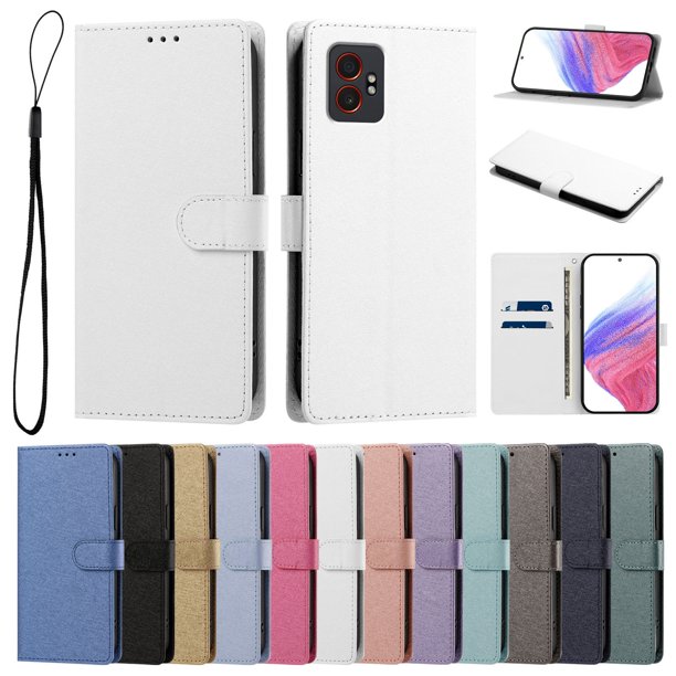 Cartera para Samsung Galaxy XCover 7 Pro con Bolsillo de Tarjetas, Blanco