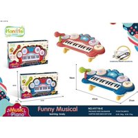 Genérico - Piano De Teclado Electrónico Para Niños Con Micrófono Rosa