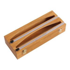 Magideal - Dispensador De Envoltura De Madera Reutilizable, Organizador De Cajón De Cocina, Organizador De Envoltura De Papel De Aluminio Para Película Adhesiva , Estilo C