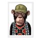 thumbnail image 1 of Cuadro Monkey Británico con Marco Blanco 50x40 CM, 1 of 1