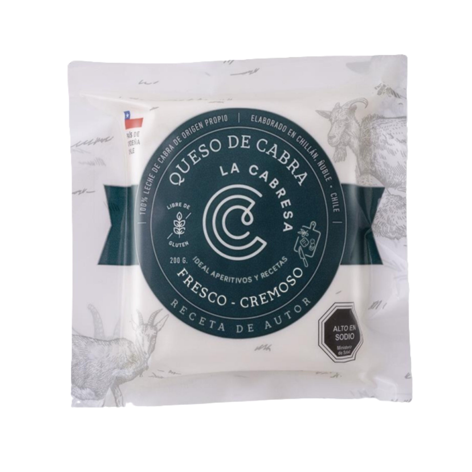 Queso Fresco Cabra Cremoso Trozo 200 g La Cabresa