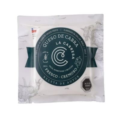 Queso Fresco Cabra Cremoso Trozo 200 G La Cabresa