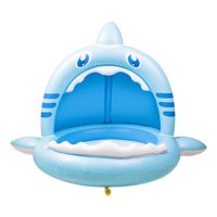 Magideal - Piscina Infantil Inflable Para Niños, Juego De Agua Portátil Con Sombra, Piscina Para Césped Y Jardín, Patio Interior, Diversión De Verano Al Aire Lib