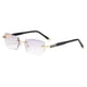 thumbnail image 3 of Gafas De Luz Azul Rectángulo Sin Montura Para Ordenador Unisex Hombre Mujer Aureate 3.0X, 3 of 5