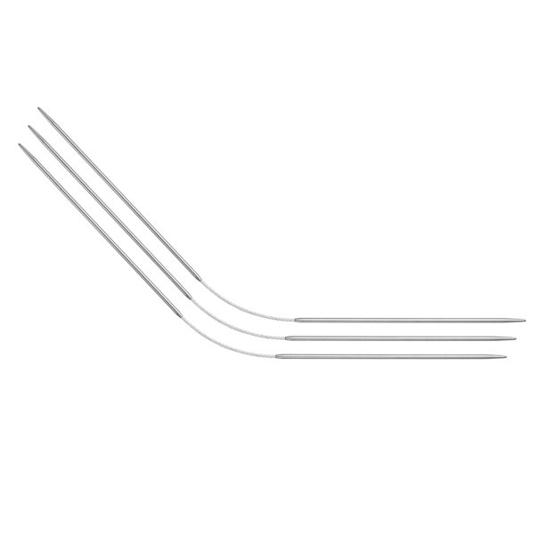 Uxcell 3Pcs Tamaño US 0 (2mm) Agujas de Tejer Flexibles de Doble Punta para Proyectos Hechos a Mano