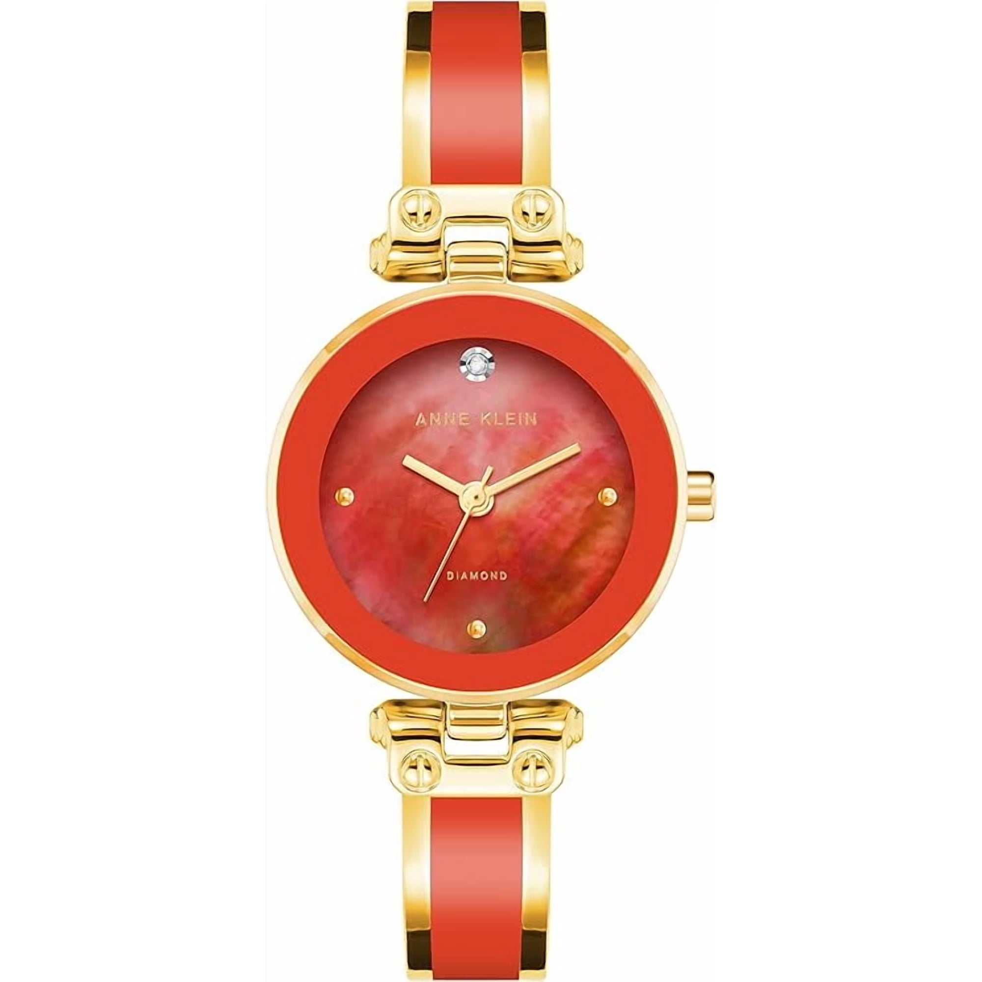 Reloj Análogo Anne Klein Rojo Y Dorado Dama