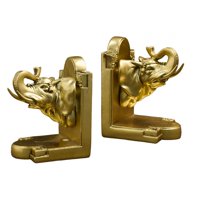 Bothyi - Sujetalibros Decorativos Para Libros Pesados, Decoración Del Hogar Para Revistas, Biblioteca, Escritorio, Elefante