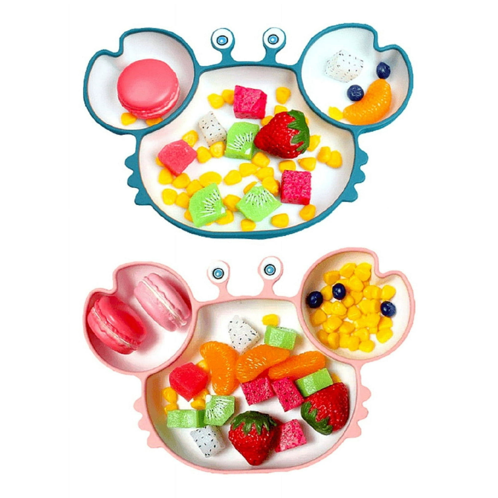 Genérico - Plato Silicona Diseño Cangrejo Antideslizante Niños Lau