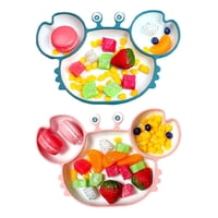Genérico - Plato Silicona Diseño Cangrejo Antideslizante Niños Lau
