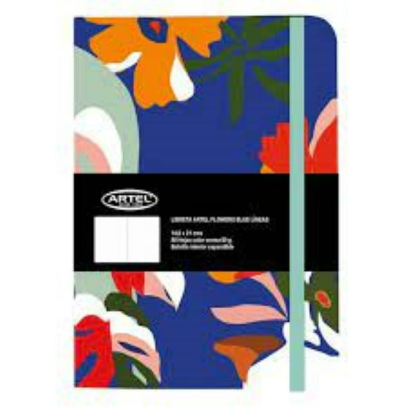 Libreta Flowers Blue Líneas