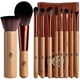 thumbnail image 1 of Juego de brochas de maquillaje BS-MALL 10 piezas, bambú, tamaño de viaje, 1 of 6