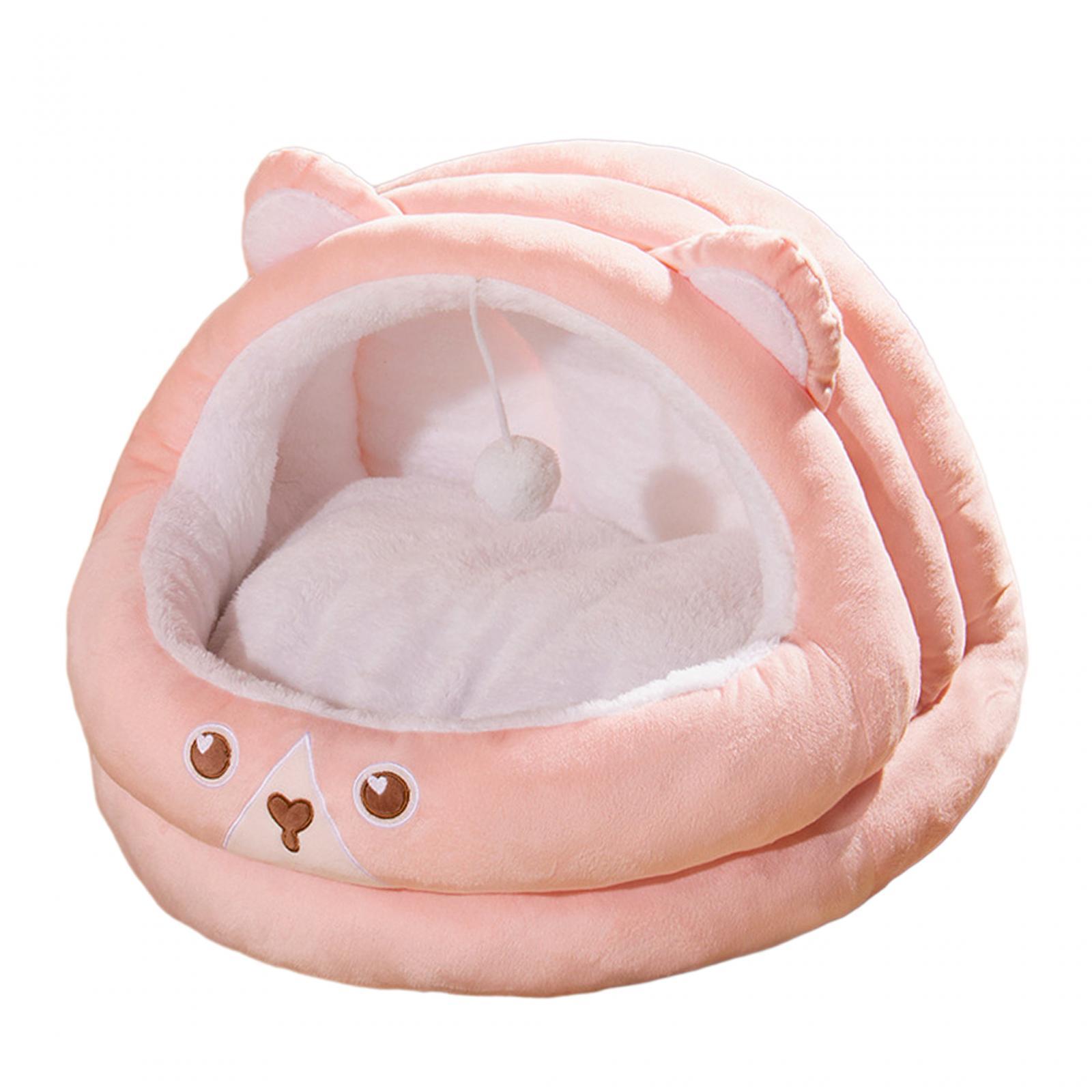 Magideal - Cama Para Gatos Casa Para Gatos Con Almohada Acolchada Extraíble Dormir Dormir Interior Otoño Invierno Nido Para Gatos Cama Para Gatos En Forma De Oso , Rosado