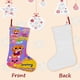 thumbnail image 3 of PINKFONG Tema: Calcetines de Navidad, fino lino blanco para colgar en escaleras y chimenea, decoración navideña para el hogar, regalo de Navidad. 54cm × 38cm, 3 of 5