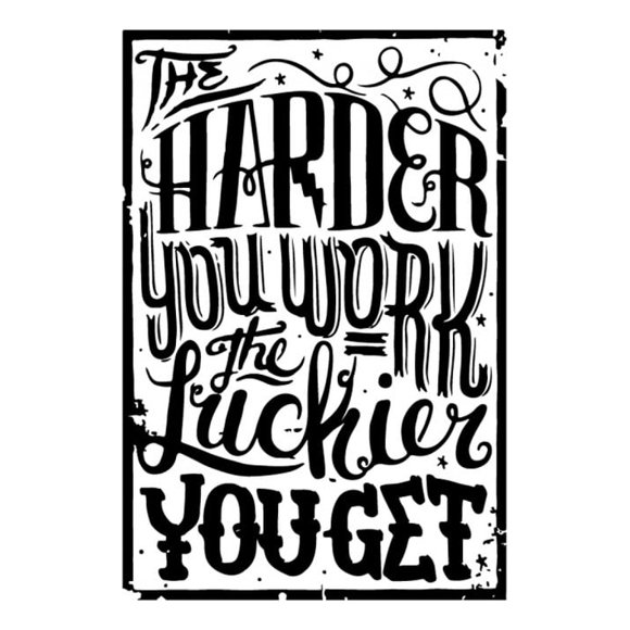 Decomural Harder You Work Inspirational WS-34295