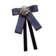 thumbnail image 4 of Broche De Cinta De Pajarita Para Mujeres Corbalo Para Traje Accesorios De Ropa De Blusa Azul Marino, 4 of 5