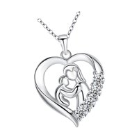 Ioensy - Collar Con Forma De Corazón Para Mamá E Hijo, Regalo Para El Día De La Madre, Para Abuela, Hija, Mamá