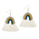 thumbnail image 5 of Joyería De Moda Borla Fringe Forma De Arco Iris Pendientes Colgantes De Gota Gris, 5 of 5