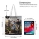 thumbnail image 5 of Medieval Bolso de tela con estampado de lienzo para mujer, bolsa de compras reutilizable y estética, con cremallera interior, regalo para mujer, 35 × 40 cm., 5 of 6