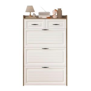 Global Latin Group - Zapatera De Alta Calidad Organizador De Zapatos Con Diseño Sofisticado Blanco