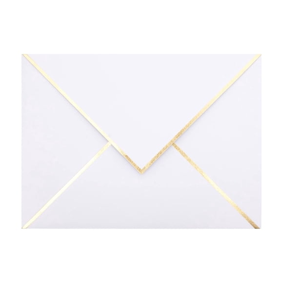 Envelopes Chriz.Z A7, paquete de 25 unidades, con solapa en V, borde blanco