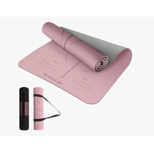 Genérico - Mat De Yoga 6mm Eco Con Guías Doble Color + Bolso + Correa