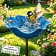 thumbnail image 1 of Estaca jardín flor metal hecha mano baño abejas cuenco agua pájaros decoración exterior, 1 of 8