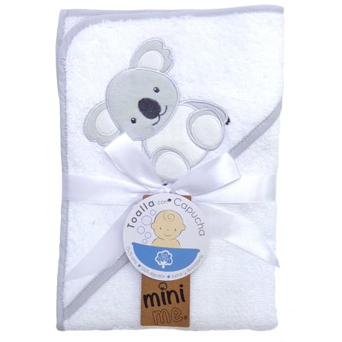 Mini Me - Toalla Capucha Para Bebé Blanco (Koala)