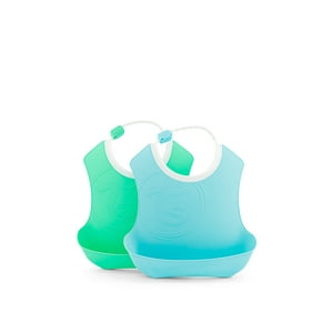 Twistshake - Baberos 4+M 2 Uns Azul/Verde
