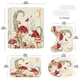 thumbnail image 3 of 4pcs Mushroom Butterfly Pattern Bathroom Set - Waterproof Shower Curtain with Hooks, Non-Slip Rug, Toilet Lid Cover Pad, and U-Shape Mat - Decorate Your Bathroom with Style, 3 of 4