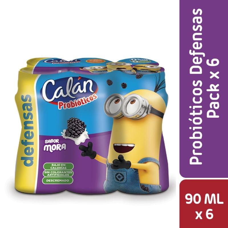 Bebida Láctea Probiótico Sabor Mora Botella Pack 540 g Calán